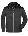 Heren Softshell Jas Daiber Maritime JN1078 Zwart-Wit